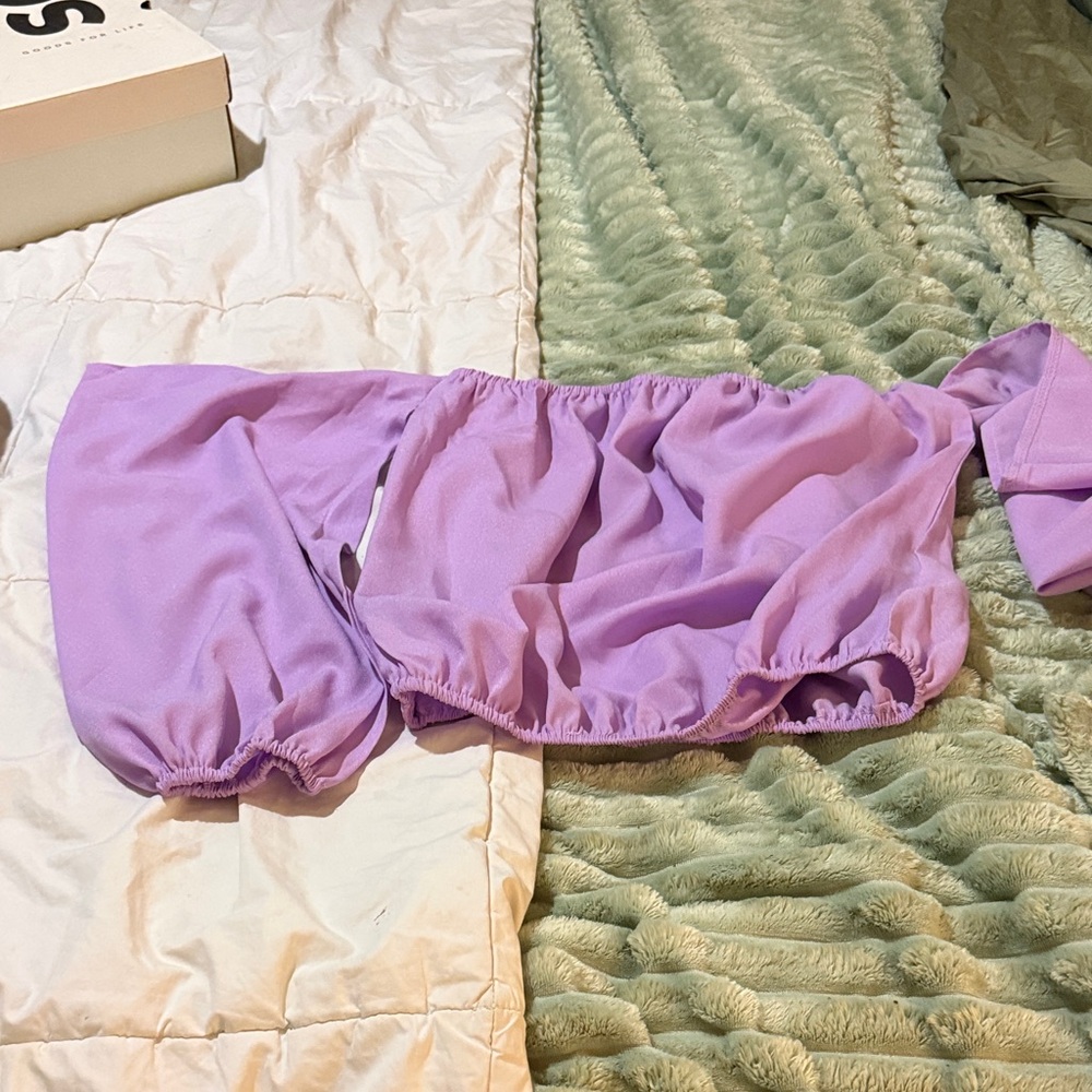 Lavender Off-Shoulder Top